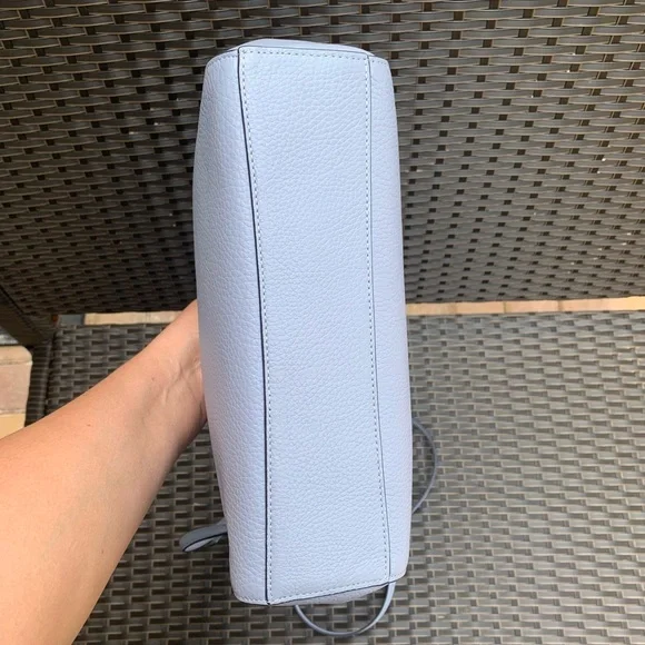 Coach Light Gray Leather Tote Bag - Picture 8 of 10